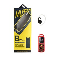 Teléfono Móvil Mini B25 2G GSM Doble SIM en Espera, con Lista Negra, Alarma, Tamaño de Bolsillo, Teléfono con Botones Pequeños
