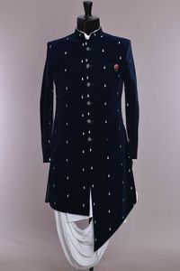 NEW STYLISH MEN SHERWANI DRESS on VELVET FABRIC WITH MATCHING SHOE for MEN for PARTY-WEAR/WEDDING Dress @ 2022 - Product Image 2