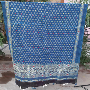 Wholesale Hand Block Printed Cotton Ajrakh Print Dupatta <b>Scarf</b> <b>for</b> <b>Women</b> Clothing Colorful Embroidery <b>Scarves</b> <b>for</b> Neck Wrap - Product Image 1