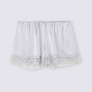 Pantalones cortos finos informales de algodón transpirable para mujer, pantalones cortos de seda suaves con cordón elástico para mujer - Product Image 4