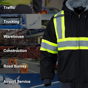 เสื้อฮู้ดดี้ผู้ชายแบบขายส่งจำนวนมาก ผลิตตามสั่ง เสื้อฮู้ดดี้สะท้อนแสงสั่งทำพิเศษ ขายตรงจากโรงงาน เสื้อฮู้ดดี้สะท้อนแสงเพื่อความปลอดภัย - Product Image 6