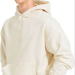 Sweat à capuche Boxy de luxe pour hommes 100% coton sweat-shirt d'hiver avec peau brodée Yoga imprimé uni poids lourd à capuche - Product Image 1