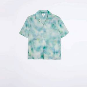 Camisa de satén de seda de alta calidad para hombre, camisas casuales de manga larga para vacaciones en la playa, camisa hawaiana con estampado completo de seda personalizada para hombre - Product Image 6