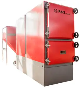 FACI 455 kW, Autonomous pellet boiler with automatic pellet feeding and ignition system combustion control, boiler industrial