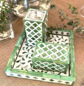 Handicrafts Mop Incense Burner Set Mother of Pearl Inlay Tray <b>Box</b> <b>Ramadan</b> <b>Gift</b> From Dukhoon Manufacturer - Product Image 1