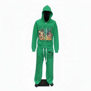 Nouveau survêtement zippé imprimé 2026 pour homme, personnalisable avec logo, en molleton 100 % coton, confortable et respirant, le plus vendu - Product Image 4