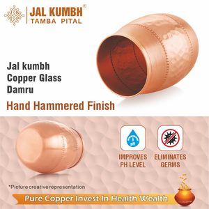copper tumbler hammered design leakproof Ayurvedic <b>drinkware</b> for home restaurant and gifting purpose - Product Image 2