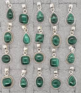Vente en gros de bagues en pierres précieuses en argent sterling 925 bijoux fins avec perle de malachite naturelle pour les mariages, les fiançailles et les fêtes - Product Image 3