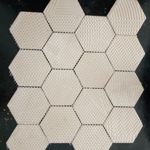 กระเบื้องโมเสคเซรามิกเคลือบด้านสำหรับผนังห้องล็อบบี้และแผนกต้อนรับห้องน้ำผลกระทบที่ละเอียดอ่อนตัวหนา73มม. หกเหลี่ยม3 "แบบเต็มตัว - Product Image 3