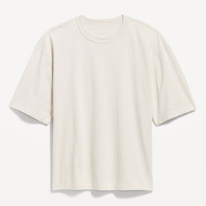 Camiseta de alta calidad Drop Shoulder 100% Camisetas de algodón para hombres Logotipo personalizado Camisetas sueltas de algodón para hombres - Product Image 4