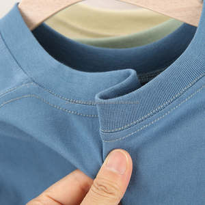 Wholesale 230gsm Oversized Drop Shoulder Tshirt Custom Logo Printing <b>Mens</b> Blank Plain Cotton T <b>Shirt</b> - Product Image 2