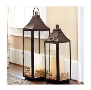 Farol de Navidad Moderno de Metal y Vidrio Más Vendido en Acabado Marrón para Decoración de Interiores/Exteriores del Hogar y Jardín - Product Image 1