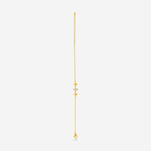 Geometric Star Zinc Alloy & Gold-Plated Bangle <b>Bracelet</b> for Gift Giving Religious & Trendy Style Heart & Pearl Design - Product Image 4