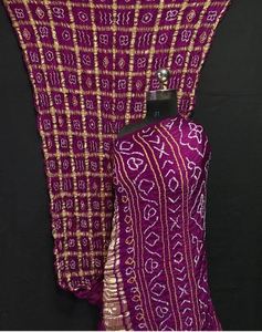 Sari Ghatchola de Seda Gajji Premium, Auténtico Trabajo Bandhani, Diseño Tradicional a un Precio Accesible por Exportador - Product Image 5