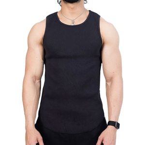 Customized Activewear Gym Training <b>Compression</b> Slim Fit Breathable Fabric Polyester Spandex Stretchable Sports Tank Top <b>Men's</b> - Product Image 1
