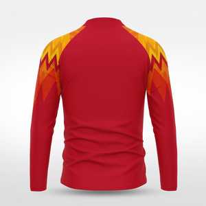 Mens Printed Customized Reversible Quarter Zip Long Sleeve <b>Athletic</b> Pullover Lightweight Training Top Outdoor Running Casual - Product Image 4