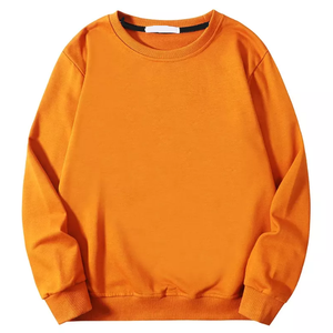 Sudaderas de Punto de Algodón 100% de Alta Calidad para Hombre, Talla Grande, Color Sólido, Cuello Redondo, Personalizadas, Ropa de Invierno, Sudaderas Lisas - Product Image 1