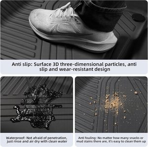 Tapis de dossier et doublure de cargaison pour 2018-2025 <span class=keywords><strong>Volvo</strong></span> <span class=keywords><strong>XC60</strong></span> T5 T6 TPE doublures de dossier tous temps accessoires de tapis de coffre intérieur noir - Product Image 5