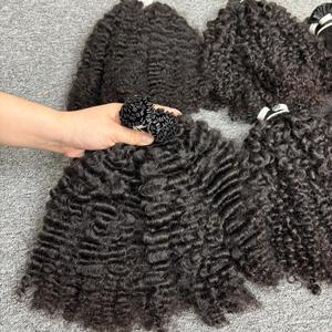 Extensions de cheveux vierges à pointe en kératine, cheveux vierges vietnamiens, extensions de cheveux en kératine naturelle, ondulées, pointe plate, cuticule alignée - Product Image 4