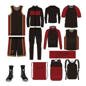 Ensemble d'équipe de basket-ball imprimé par sublimation de conception personnalisée OEM respirant 100% polyester fait pour adultes/jeunes vêtements de sport personnalisés - Product Image 5