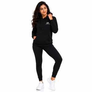 Sudadera con Capucha Negra Personalizada para Hombre, Diseño 2 en 1 Ecológico con Cierre de Cremallera, Sudadera Deportiva de Poliéster y Felpa para Gimnasio - Product Image 3