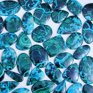 Lote de cabujón de piedras preciosas de malaquita crisocola Natural para la fabricación de joyas - Product Image 6