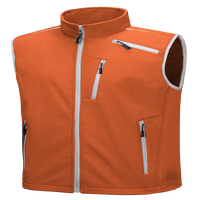Veste sans manches décontractée à col montant, fermeture éclair, coupe ajustée, en softshell uni