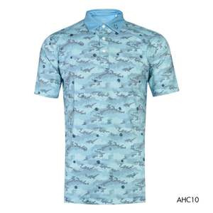 Handee <b>Camo</b> O Golf Xanh Bin Men's Breathable 100% Polyester Knitted Sublimation Printed Golf Clothing - Product Image 1
