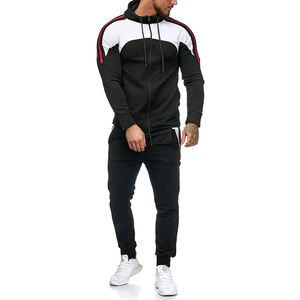 Vêtements de sport d'hiver sur mesure en gros pour hommes, taille plus, jogging à capuche imprimé, survêtement de haute qualité en polyester/coton uni - Product Image 3