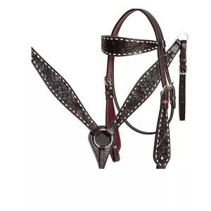 Calidad superior Nuevo diseño Handtooled Western Horse Headstall Cuero duradero Tooled y tallado - Product Image 1