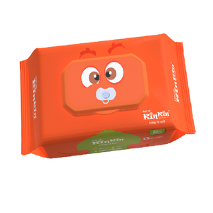 Kinkin Babies High Quality Premium 80-Piece Wet <b>Wipes</b> Non-Woven Fabric Made in Vietnam for Baby Skin Cleaning - Product Image 2