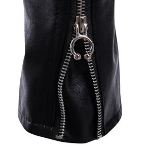 เสื้อแจ็กเก็ตหนังแท้สำหรับผู้ชาย, เสื้อแจ็กเก็ตหนังเทียมมีซิปหลายระดับสำหรับฤดูใบไม้ร่วงฤดูหนาว - Product Image 5