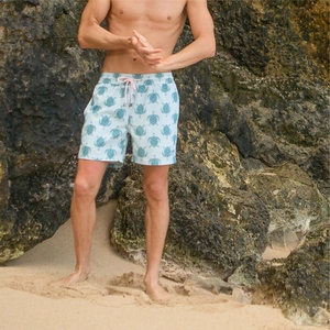 Short de bain pour homme en nylon respirant à taille élastique Logo personnalisé personnalisé léger Meilleure vente de matériel - Product Image 3