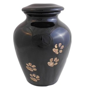 Belle bande de conception de patte d'étain et émail de couleur rose fini en aluminium pour crémation adulte pour cendres humaines. - Product Image 3