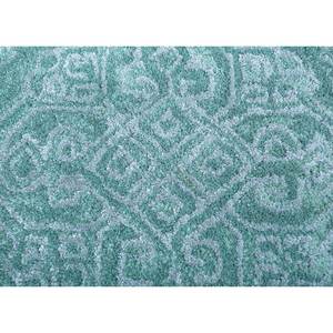 Tapis en laine Imara Blue Classic Tra-13520, 10 mm, tufté à la main, en viscose, rectangulaire, motif médaillon, pour la maison, le couloir, technique Jacquard - Product Image 3