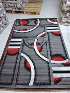 Alfombras Turcas Modernas de Polipropileno Jacquard Tejidas a Máquina, de Alta Calidad, Resistentes a las Manchas, de Pelo Alto, Abstractas, Medianas - Product Image 2