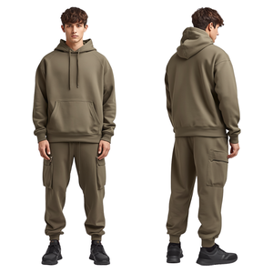 Factory Supply Heavy Cotton Oversized Hoodie <b>Jogger</b> Sweatsuit Premium Casual Set OEM ODM Clothing - Product Image 2