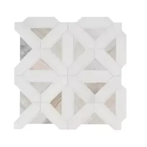MSI Angora 12 \ "x 12 \" Carrelage de mosaïque en marbre poli à motif géométrique 10 pieds carrés par caisse - Product Image 1