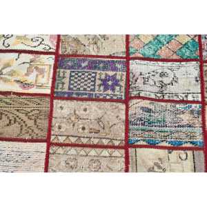 Vintage 2x5.9 ft Rug, Turkish Rug, <b>Red</b> Ombr <b>Wool</b> Rug - Product Image 5