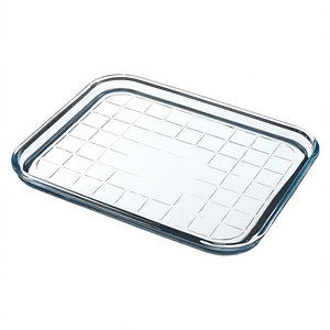 Transparent Borosilicate Glass Tray 32x26cm 8016 Model <b>Kitchen</b> <b>Storage</b> 291B000 - Product Image 3