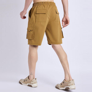 Shorts décontractés pour hommes, style luxe, en toile coupe-vent, longueur genou, taille haute, pour temps chaud, fabriqués au Pakistan - Product Image 3