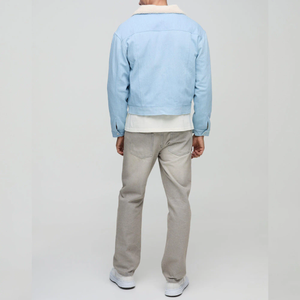 Chaqueta Vaquera para Hombre, Diseño Atemporal, Logotipo Frontal, Resistente al Viento, Reversible, Elegante, Color Azul, Diseño Robusto, Calidad Duradera, Corte Moderno, Ideal - Product Image 5