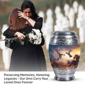 Hummingbird <b>Urn</b> for <b>Ashes</b> Elegant Decorative <b>Urn</b> for Human Remembrance Cremation for Adults Funeral <b>Urns</b> Perfect Memorials - Product Image 3