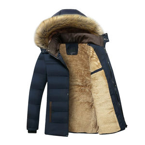 Venta al por mayor de los hombres casuales de talla grande de manga larga Parka chaquetas impermeable reflectante de impresión completa de algodón relleno Reversible OEM - Product Image 3