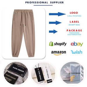 Vente en gros 330gsm Logo personnalisé Pantalons de survêtement Baggy Blanc Coton Polaire Pantalons de survêtement pour hommes Tendance Mode 2025 - Product Image 3