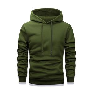 Pull à capuche gris et noir pour homme, décontracté, à manches longues, chemise à col rond, couleur unie, sweat-shirt pour homme, printemps et été - Product Image 1