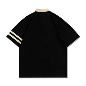 เสื้อโปโลผ้าฝ้ายผู้ชายสำหรับผู้ชายเสื้อโปโลกอล์ฟพิมพ์โลโก้ตามสั่ง - Product Image 5