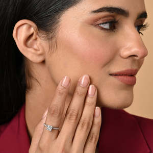 Anillos de Plata de Ley 925 de Primera Calidad para Mujer, Diseño Geométrico Romántico, Corte Princesa, Diamante, Rodio, Platino Fino - Product Image 3
