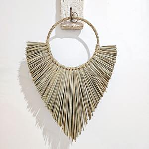 Arte de pared de lujo hecho a mano con fibra de algas marinas, accesorio de decoración para el hogar, arte colgante de algas marinas - Product Image 1