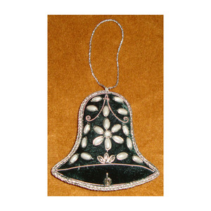 Ornements de Noël suspendus personnalisés, grande cloche artificielle pour les acheteurs, cadeau de vacances, couleur noire, forme de cloche - Product Image 1